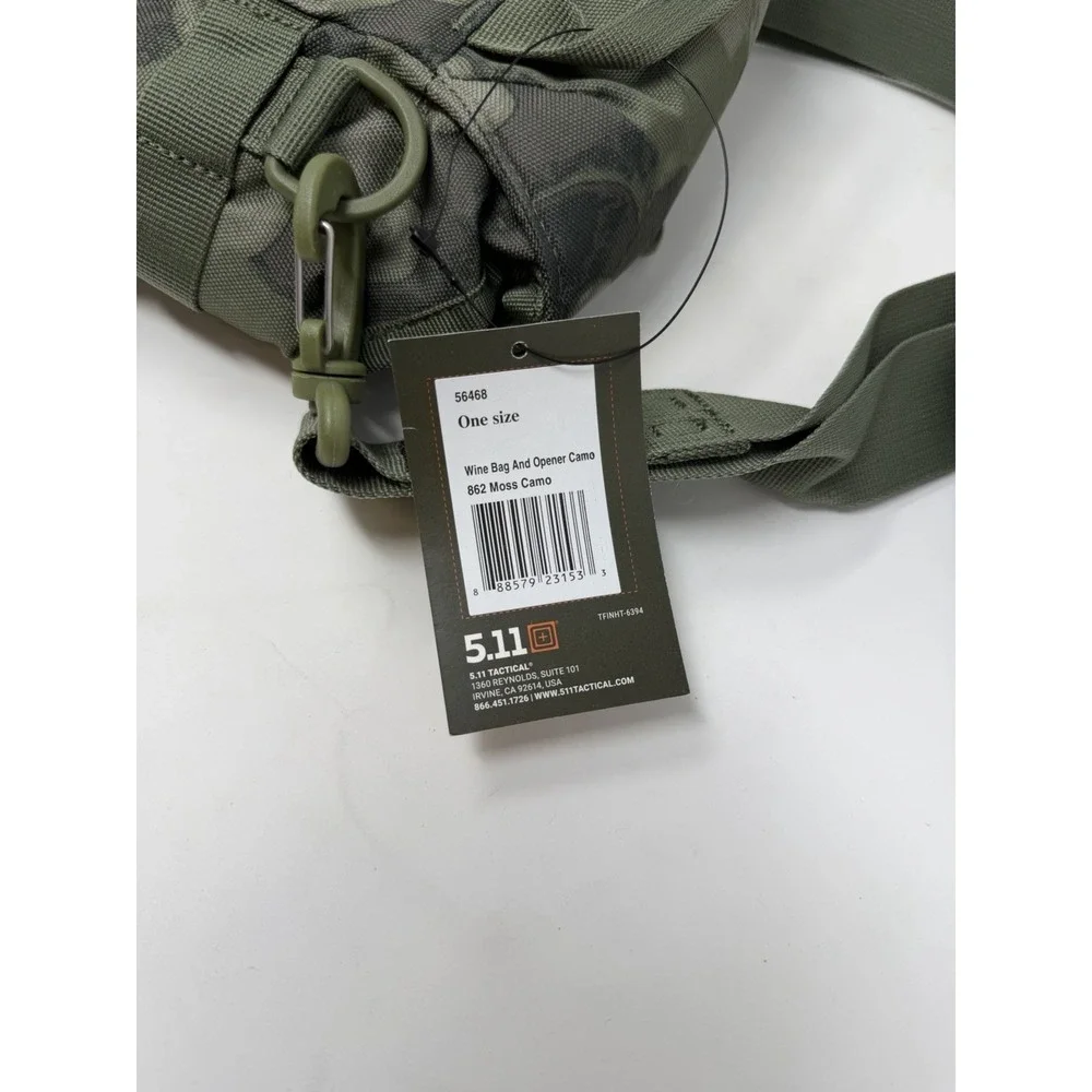 5.11 Tactical Wine Bag and Opener Set Moss Camo 56468 Insulated MOLLE Carier NEW